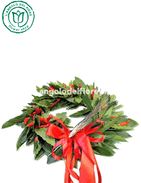 Corona di Laurea con spiga di grano, coccinelle e peperoncini