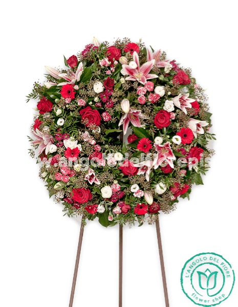 Corona Funebre tonalità sul rosso