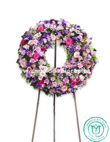 Corona funebre tonalità tenue