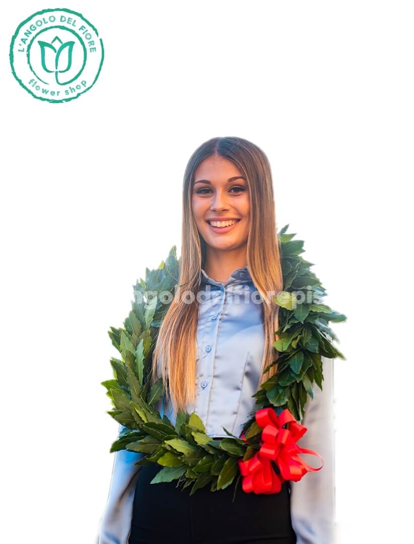 Corona laurea Magistrale » Fiorista a Pisa per acquisto online e invio,  consegna a domicilio di fiori e piante a Pisa.